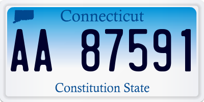 CT license plate AA87591