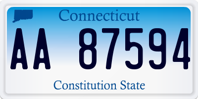 CT license plate AA87594