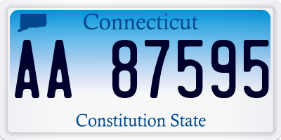 CT license plate AA87595