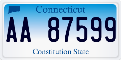 CT license plate AA87599
