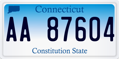 CT license plate AA87604