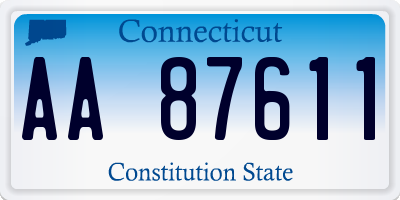 CT license plate AA87611