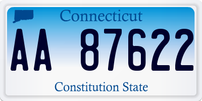 CT license plate AA87622