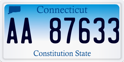 CT license plate AA87633