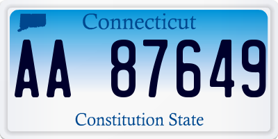 CT license plate AA87649