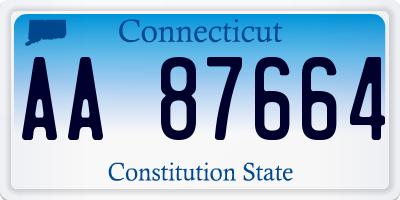 CT license plate AA87664