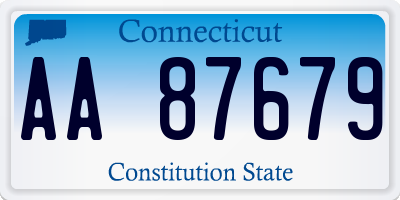 CT license plate AA87679