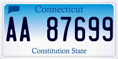 CT license plate AA87699