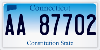 CT license plate AA87702