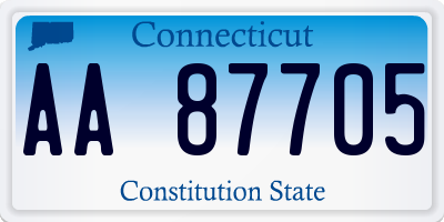CT license plate AA87705
