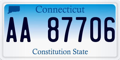 CT license plate AA87706