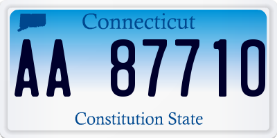 CT license plate AA87710