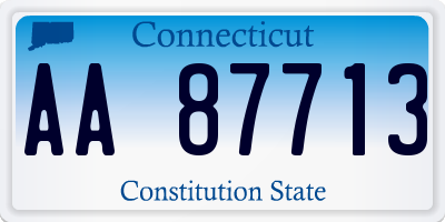 CT license plate AA87713