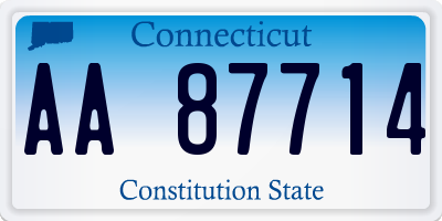 CT license plate AA87714