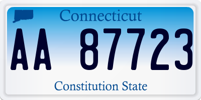 CT license plate AA87723