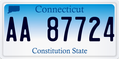 CT license plate AA87724