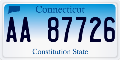 CT license plate AA87726
