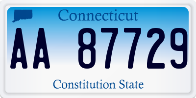 CT license plate AA87729
