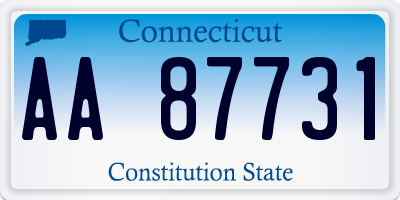 CT license plate AA87731