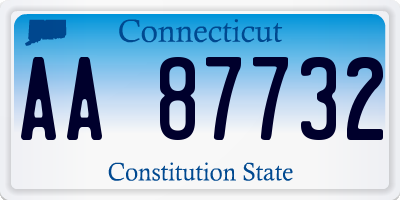 CT license plate AA87732