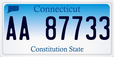 CT license plate AA87733