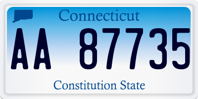 CT license plate AA87735