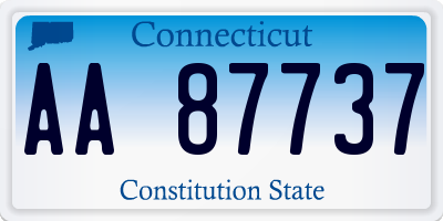 CT license plate AA87737