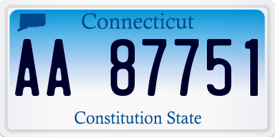 CT license plate AA87751