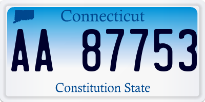 CT license plate AA87753