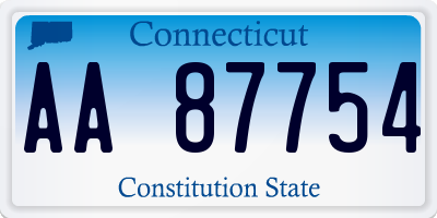 CT license plate AA87754