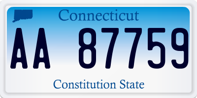 CT license plate AA87759
