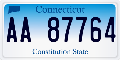 CT license plate AA87764