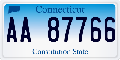 CT license plate AA87766