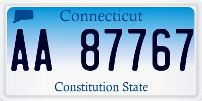 CT license plate AA87767