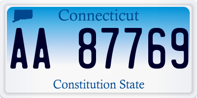 CT license plate AA87769