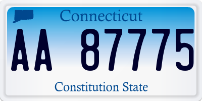 CT license plate AA87775