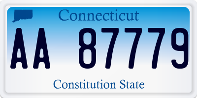CT license plate AA87779