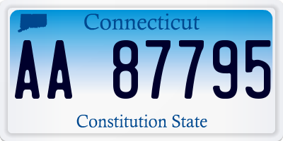CT license plate AA87795
