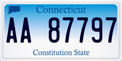 CT license plate AA87797
