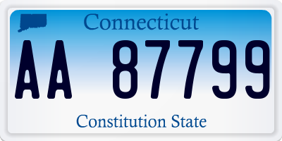 CT license plate AA87799