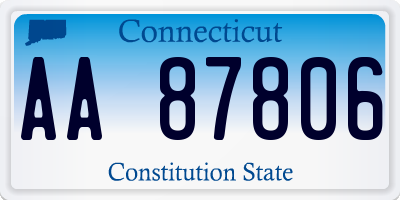 CT license plate AA87806