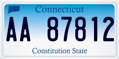 CT license plate AA87812