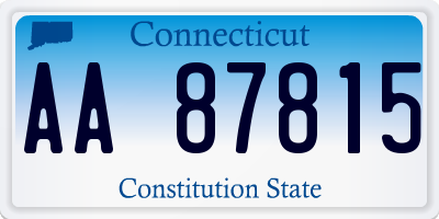 CT license plate AA87815