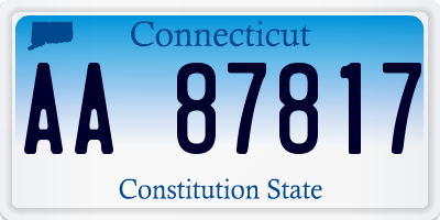 CT license plate AA87817