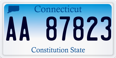 CT license plate AA87823