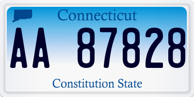CT license plate AA87828