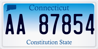 CT license plate AA87854