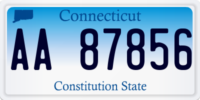 CT license plate AA87856