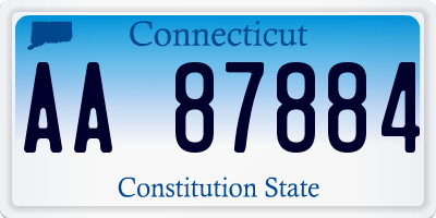 CT license plate AA87884