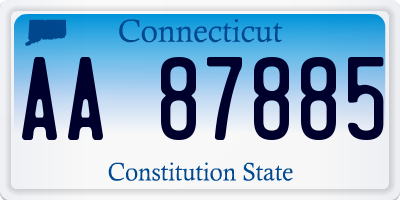 CT license plate AA87885